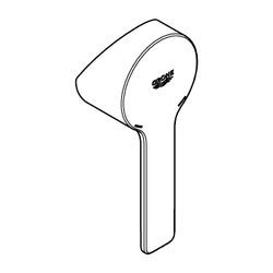Grohe Hebel Metall für 35mm Kartusche, Lineare Einhand-Brause-/ Wannenbatterie, Hard Gr... GROHE-46987AL0 4005176619076 (Abb. 1)