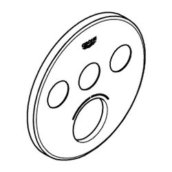 Grohe Rosette rund Chrom für SmartControl Unterputz-Mischer mit 3 Absperrventile... GROHE-46993000 4005176443114 (Abb. 1)