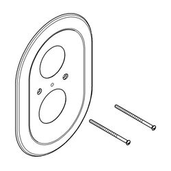 Grohe Rosette, oval, 225x150mm, Gelb, 47188Y00... GROHE-47188Y00  (Abb. 1)