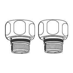 Grohe Rückflussverhinderer 2 Stück, Hard Graphite gebürstet... GROHE-47189AL0 4005176674587 (Abb. 1)