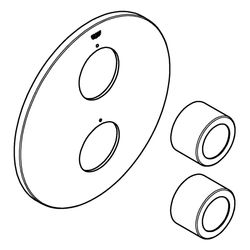 Grohe Rosette für Tenso Fertigmontageset Wanne/Brause, Silk Metal, 47633AV0... GROHE-47633AV0  (Abb. 1)