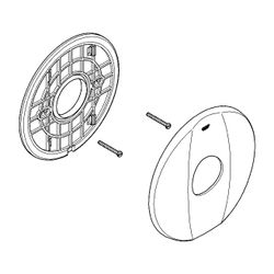 Grohe Rosette für Grohtherm 3000, Chrom, 47759000... GROHE-47759000 4005176818691 (Abb. 1)