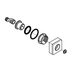 Grohe S-Anschluss, 1/2"x3/4", Verstellbarkeit 7,5mm, Supersteel, 47824DC0... GROHE-47824DC0 4005176619106 (Abb. 1)