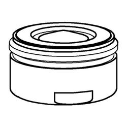 Grohe Mousseur, Außengewinde, M24x1, Durchflussklasse PCA, 5,7l/min, Hard Graphite gebü... GROHE-48159AL0 4005176619144 (Abb. 1)
