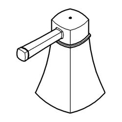 Grohe Griffpaar Grandera, Metall, Markierung Blau/Rot, für Varianten mit Keramik-Oberte... GROHE-48325000 4005176373206 (Abb. 1)