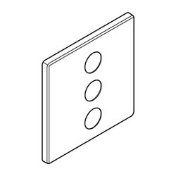Grohe Rosette eckig für SmartControl, Supersteel für 3-fach Unterputzventil Fertigmonta... GROHE-48368DC0 4005176619182 (Abb. 1)