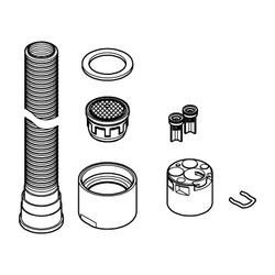 Grohe Mousseur für Red, Hard Graphite gebürstet... GROHE-48370AL0 4005176598593 (Abb. 1)