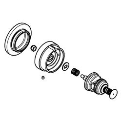 Grohe Umstellung für Einhand-Wannenbatterie, Wand/Bodenmontage, autom. Umst. Wanne/Brau... GROHE-48405MS0 4067393028123 (Abb. 1)