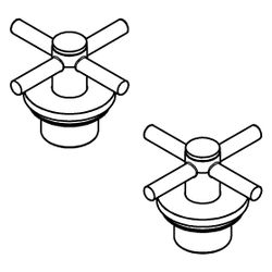 Grohe Kreuzgriff für Atrio, Markierung Blau/Rot, mit Griffbefestigung, Satin Graphite, ... GROHE-48406MG0 4067393028130 (Abb. 1)