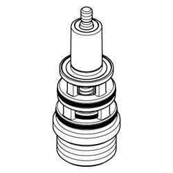 Grohe Umstellung für Wannenbatterien 1/2", Wand-/Bodenmontage, automatische Umst. Wanne... GROHE-48407GL0 4067393001218 (Abb. 1)