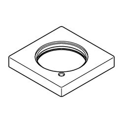 Grohe Rosette eckig für Waschtischbatterie ohne Zugstange, Schnellbefestigungssystem, S... GROHE-48421DC0 4005176637940 (Abb. 1)
