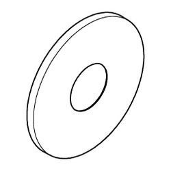 Grohe Rosette rund für Einhandmischer-Fertigmontageset, mit Wandrosette, Metall, Moon W... GROHE-48428LS0 4005176486166 (Abb. 1)