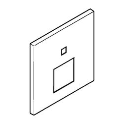 Grohe Rosette eckig für Einhandmischer-Fertigmontageset, Hard Graphite gebürstet mit 2-... GROHE-48431AL0 4005176619250 (Abb. 1)