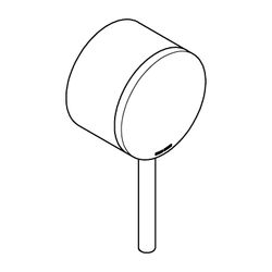 Grohe Hebel, Metall, für Einhand-Wannen-/Brausebatterie mit 46mm Kartusche, Hard Graphi... GROHE-48443AL0 4005176564857 (Abb. 1)