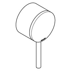 Grohe Hebel, Metall für Einhand-Wannen-/Brausebatterie mit 46mm Kartusche, Cool Sunrise... GROHE-48443GN0 4067393062707 (Abb. 1)
