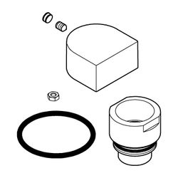 Grohe Umstellknopf, für 3- und 4-Loch-Einhand-Wannenkombinationen, Hard Graphite gebürs... GROHE-48494AL0 4005176619366 (Abb. 1)