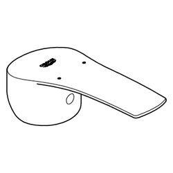 Grohe Hebel für Einhandmischer, mit Temperaturanzeige, Mattschwarz, 485502430... GROHE-485502430 4067393031215 (Abb. 1)