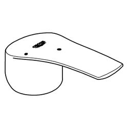 Grohe Hebel für Einhandmischer, mit Temperaturanzeige Rot/Blau, Mattschwarz, 485512430... GROHE-485512430 4067393031222 (Abb. 1)