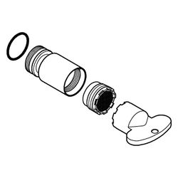 Grohe Kugelgelenk-Mousseur, Außengewinde, 5,7l/min, Mattschwarz, 485522430... GROHE-485522430 4067393031239 (Abb. 1)