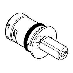 Grohe Keramik-Oberteil 1/2" links für Einhandmischer mit Filterfunktion... GROHE-48620000 4005176775130 (Abb. 1)