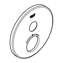 Grohe Rosette rund für SmartControl, Supersteel für Thermostate mit 1 Absperrventil... GROHE-49030DC0 4005176479441 (Abb. 1)