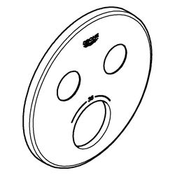 Grohe Rosette rund für SmartControl, Metall, Hard Graphite gebürstet, 49032AL0... GROHE-49032AL0 4005176674716 (Abb. 1)