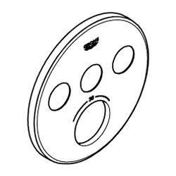 Grohe Rosette für SmartControl Unterputz-Thermostat rund Supersteel, mit 3 Absperrventi... GROHE-49035DC0 4005176479489 (Abb. 1)