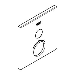 Grohe Rosette eckig für SmartControl für Thermostate mit 1 Absperrventil, Hard Graphite... GROHE-49037AL0 4005176581069 (Abb. 1)