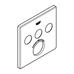 Grohe Rosette für SmartControl Unterputz-Thermostat eckig 3 Absperrventile, Hard Graphi... GROHE-49042AL0 4005176581137 (Abb. 1)