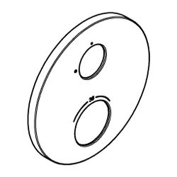 Grohe Rosette rund für Thermostat-Fertigmontageset, Chrom, 49073000... GROHE-49073000 4005176486913 (Abb. 1)