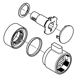 Grohe Absperrgriff für Grohtherm Fertigmontageset, Mattschwarz, 490832430... GROHE-490832430 4067393018100 (Abb. 1)