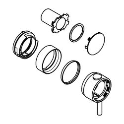 Grohe Temperaturwählgriff rund für Thermostat-Fertigmontageset, SafeStop Sicherheitsspe... GROHE-49089DC0 4005176564963 (Abb. 1)
