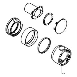 Grohe Temperaturwählgriff rund für Thermostat-Fertigmontageset, SafeStop Sicherheitsspe... GROHE-49089GN0 4067393015406 (Abb. 1)