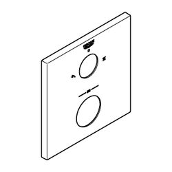 Grohe Rosette eckig für Thermostat-Fertigmontageset, Supersteel, 49102DC0... GROHE-49102DC0 4005176619496 (Abb. 1)