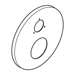 Grohe Rosette rund für Thermostat-Hard Graphite gebürstet Fertigmontageset, Metall, mit... GROHE-49105AL0 4005176619526 (Abb. 1)