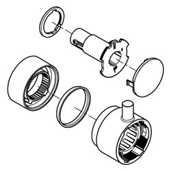 Grohe Absperrgriff Aquadimmer für Thermostat-Fertigmontageset, rund, Hard Graphite gebü... GROHE-49165AL0 4005176656163 (Abb. 1)