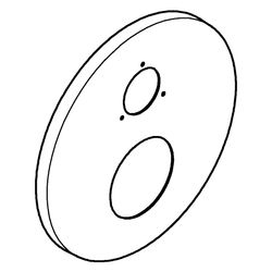 Grohe Rosette rund für Einhandmischer-Fertigmontageset, Hard Graphite gebürstet, 49250A... GROHE-49250AL0 4005176774027 (Abb. 1)