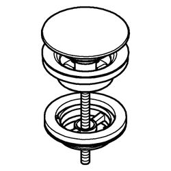Grohe Ablaufgarnitur mit Klickverschluss, herausnehmbarer Stopfen, verschließbar, Satin... GROHE-65807MG0 4005176944796 (Abb. 1)