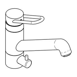 Grohe Al Dente Einhand-Spültischbatterie, Geräteabsperrventil, Gussauslauf, Chrom, 7741... GROHE-77411326 4037876018811 (Abb. 1)