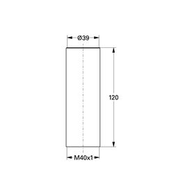 Grohe Verlängerungshülse für Wandarmatur, 120mm, Weiß, 01693L00... GROHE-01693L00  (Abb. 1)