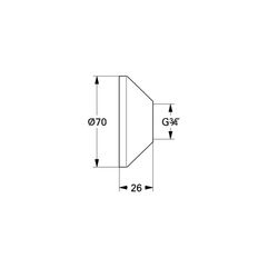 Grohe Rosette für S-Anschluss, D 70mm, Gelb, 02210Y0M... GROHE-02210Y0M  (Abb. 1)