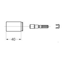 Grohe Verlängerungsset, 40mm, für UP-Ventile DN 15, Edelmatt, 06427T00... GROHE-06427T00 4005176016028 (Abb. 1)