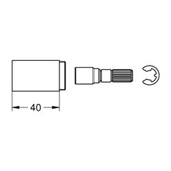 Grohe Verlängerungsset 40mm für UP-Ventile 3/4"/1"/1 1/4" und Mehrwege-Umstellungen 1/2... GROHE-06428000 4005176002786 (Abb. 1)