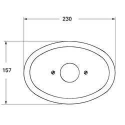 Grohe Rosette, oval, Edelmessing, 08365Z00... GROHE-08365Z00  (Abb. 1)