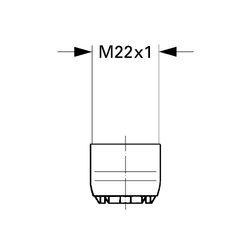 Grohe Strahlregler, Niederdruck, M22x1, Weiß, 08599L00... GROHE-08599L00 4005176019838 (Abb. 1)