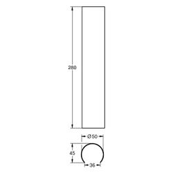 Grohe Siphon Abdeckung rund, 340mm, Messing, Warm Sunset, 101008DA00... GROHE-101008DA00 4005176953439 (Abb. 1)