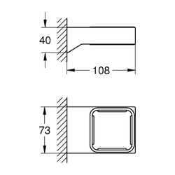 Grohe Selection Cube Halter für Glas/Seifenschale/-spender Phantom Black... GROHE-102275KF00 4067393019541 (Abb. 1)