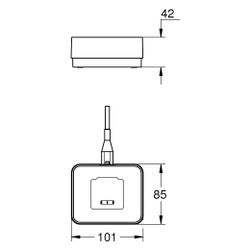 Grohe Ladegerät Purefoam mit Netzteil, Weiß, 1033849990... GROHE-1033849990 4067393076889 (Abb. 1)