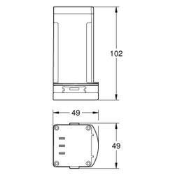 Grohe Lithium-Ionen-Akku für Purefoam, Akkugehäuse-Abdeckung Weiß, 1033859990... GROHE-1033859990 4067393076896 (Abb. 1)