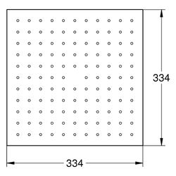 Grohe Rainshower Aqua Deckenbrausen-Abdeckung für Strahlbildner Mono, 334x334mm, Hard... GROHE-104986AL00 4067393045038 (Abb. 1)